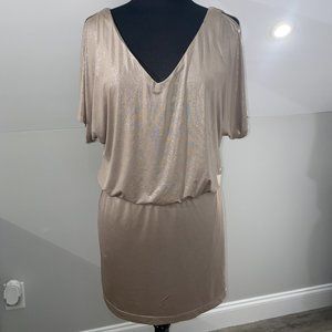 Gold, Metallic, Cocktail Dress - M/L